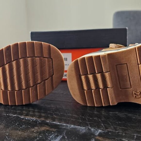 TZJS, Waterproof Outdoor Ankle Hiking Work Boots, Camel, Toddler - Picture 7 of 8